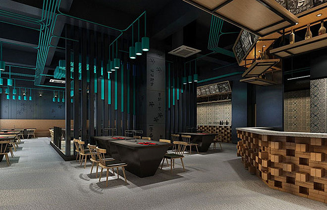 時(shí)尚燒烤店裝修，有品質(zhì)的視覺盛宴