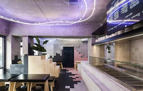 快餐餐廳設計，整潔亮堂的快餐廳裝修