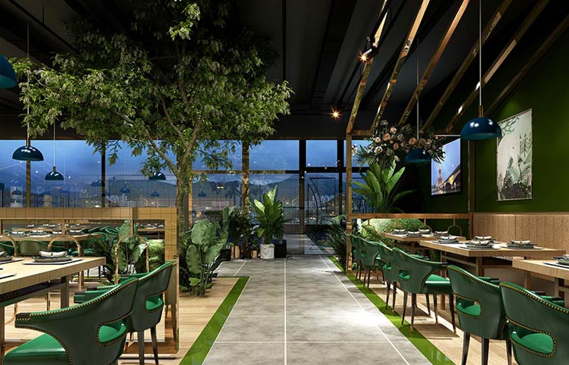 嗨道燒烤店用餐空間環境設計