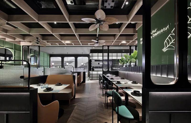 星美聚簡約時尚西餐廳設計裝修-2