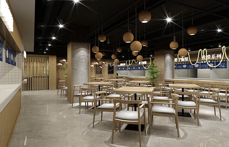 北京青雅美食城餐飲設計裝修-3
