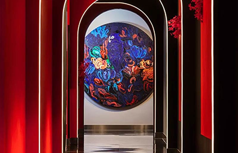 花禾牛浦東店豪華餐廳裝修設計-3