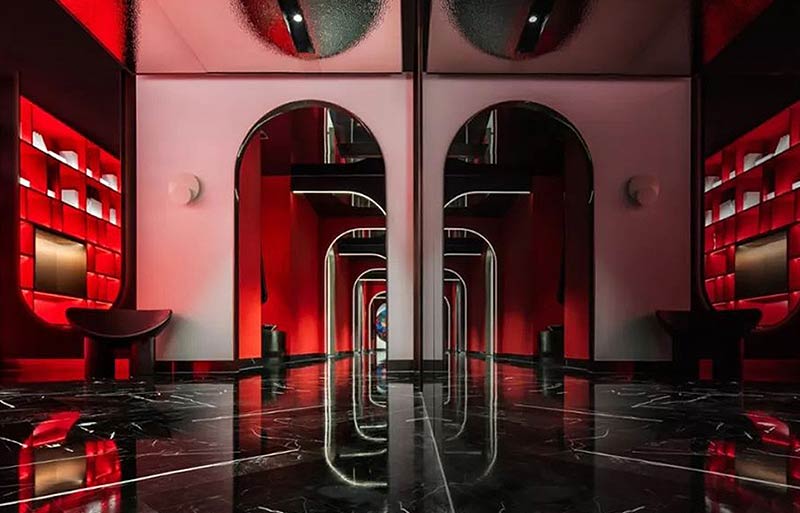 花禾牛浦東店豪華餐廳裝修設計-5